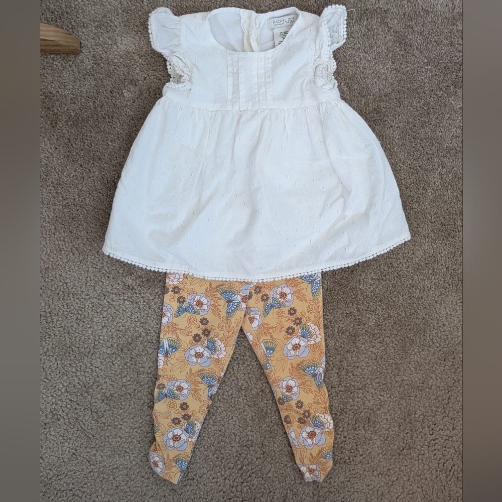 Rachel Zoe Cream Dress With Matching Leggings 18 Month